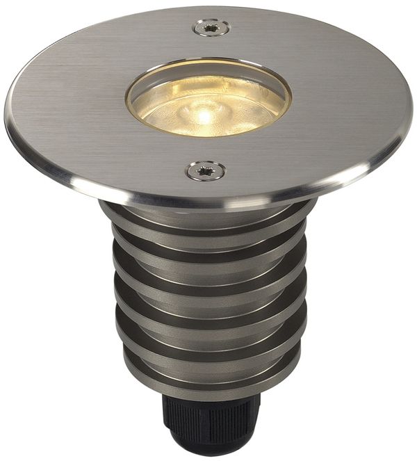 EB-LED-Bodenleuchte SLV DASAR HV Ø92mm 230V 5W 300lm 3000K IP67 Edelstahl