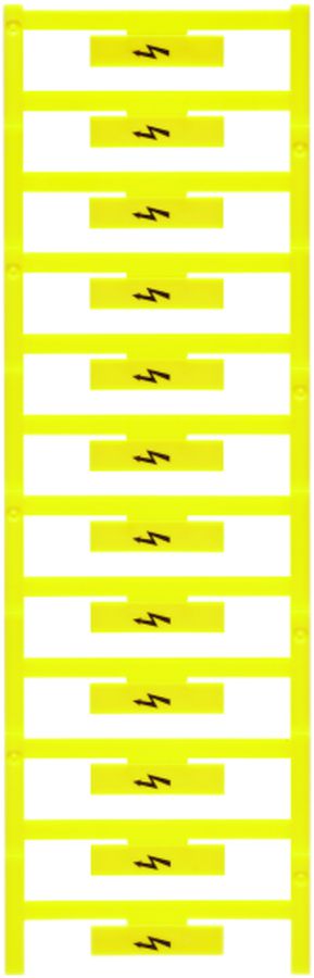 Marqueur de borne Weidmüller MultiCard WAD 8 33.3×8mm symbole: éclair PA66 jaune