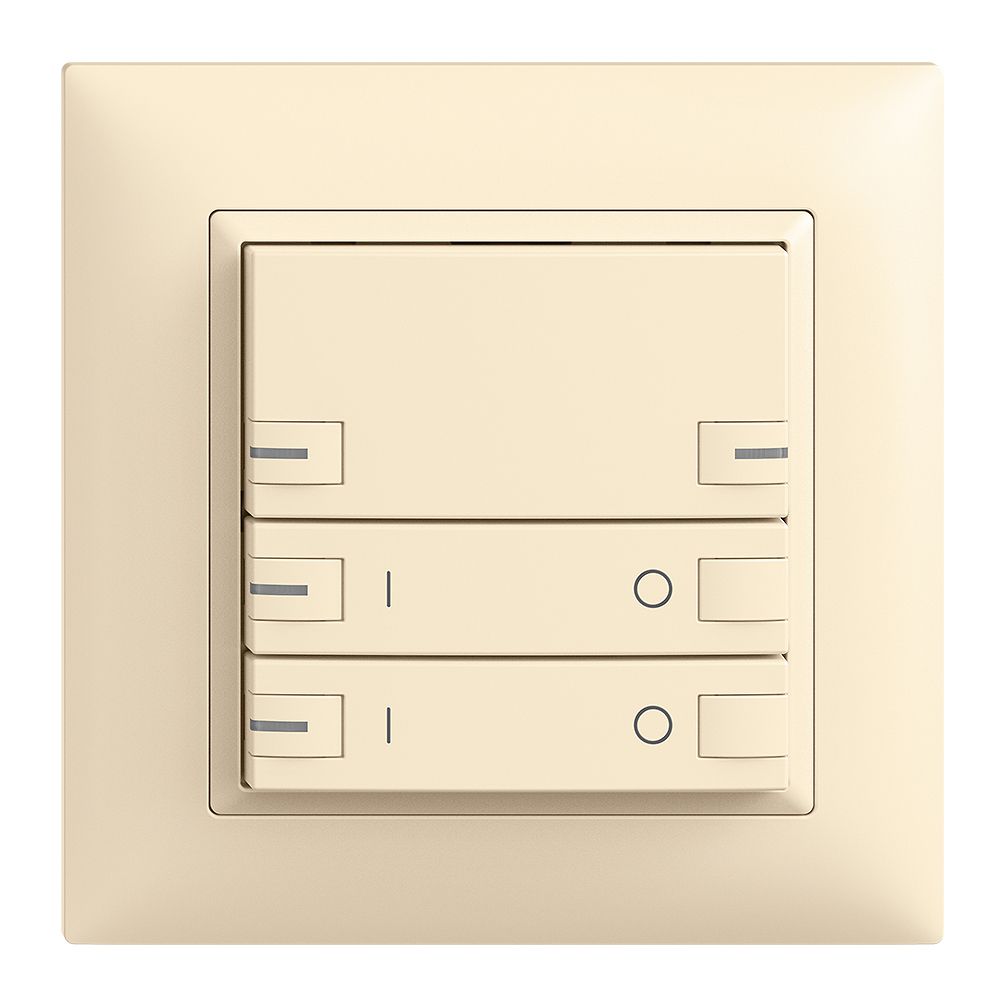 Kit frontal ENC EDIZIOdue zepAIR ON/OFF 2C sans marquage avec LED vanille