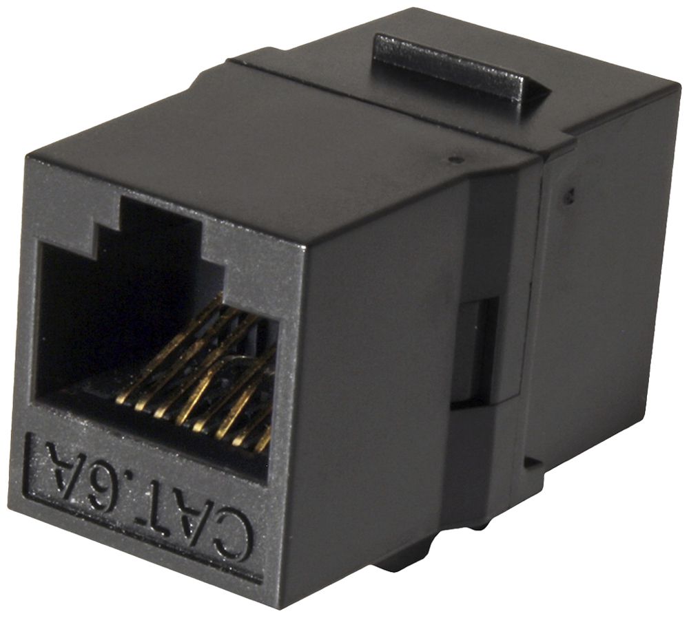 Modulo di accoppiamento ROLINE RJ45/RJ45 cat.6/u Keystone nero
