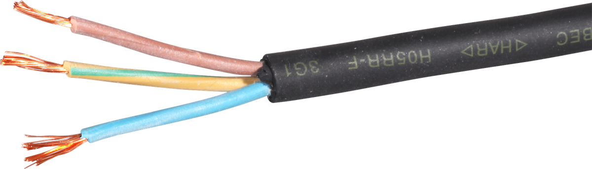 Câble Gd 3×1mm² LNPE noir Eca