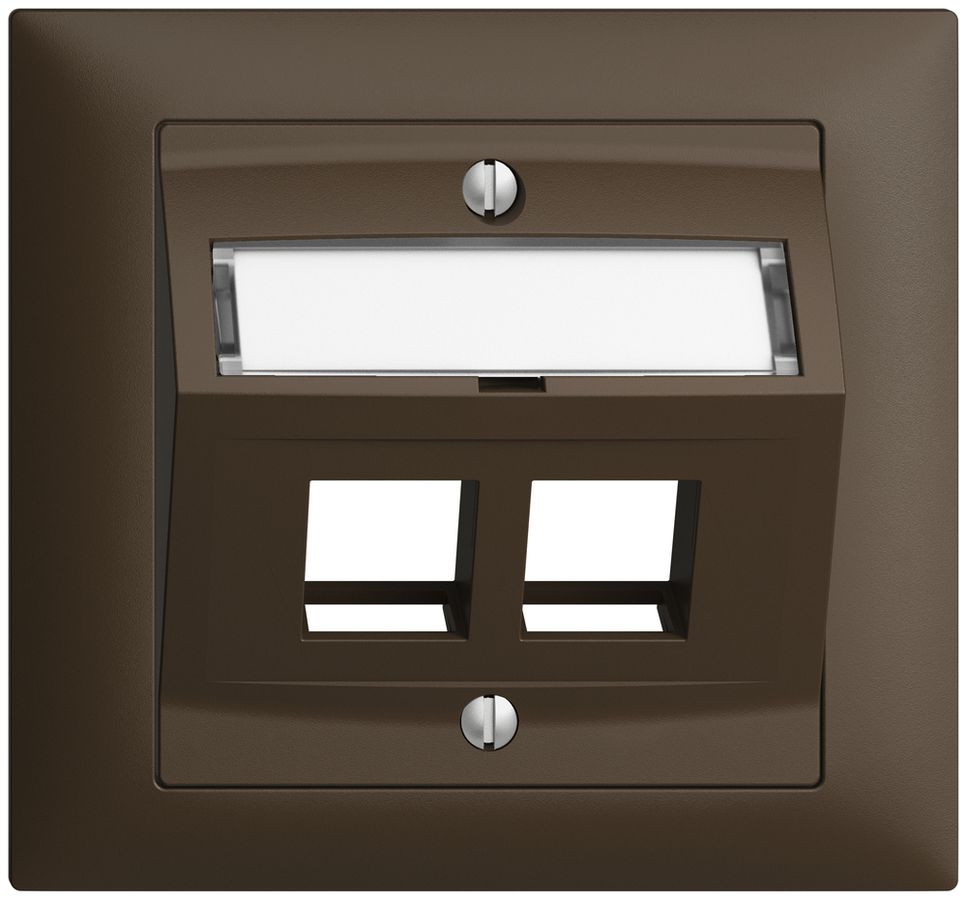 Kit d.montage INC Edue FKE, avec capot d.sortie oblique, pour 2×Keystone, coffee