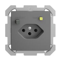 UP-Steckdose EDIZIOdue T13 FI 30mA FM, dunkelgrau