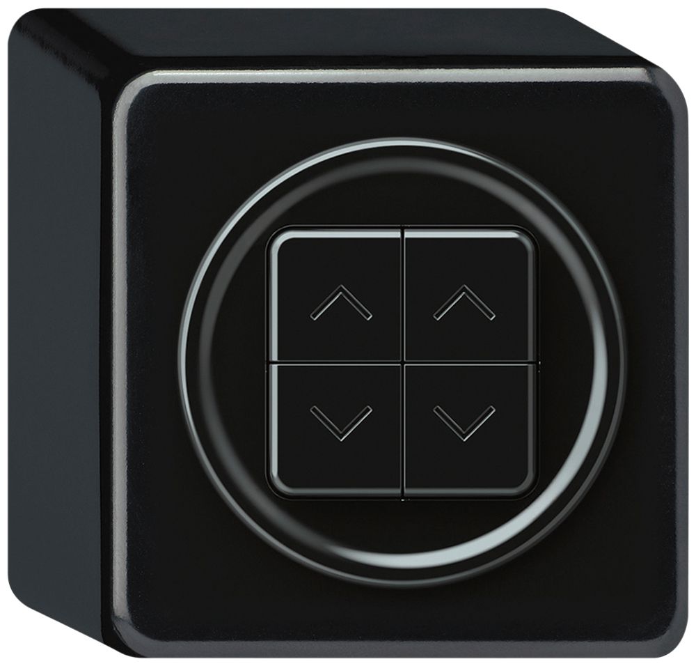 Interruttore tapparelle AP origin 2P 4×tasti 88×88×54mm nero
