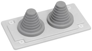 Plaque passe-câbles Hager Univers 230×18×18mm 2 ouvertures de prise de jonction