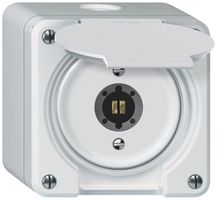 Contact pivotant à clé AP robusto 1P 1NO 20A 250V 86×86mm blanc