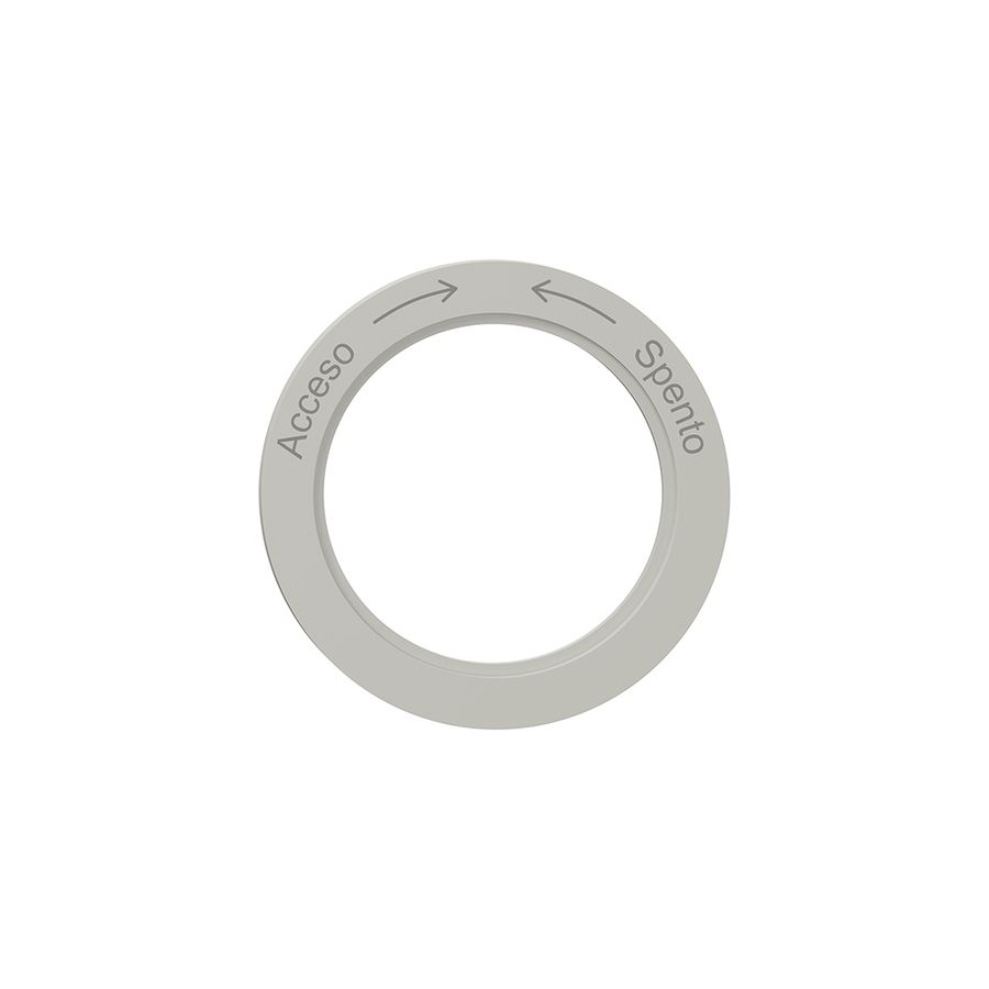 Kennscheibe NEVO, f.Drehschalter, Acceso-> <-Spento, lichtgrau