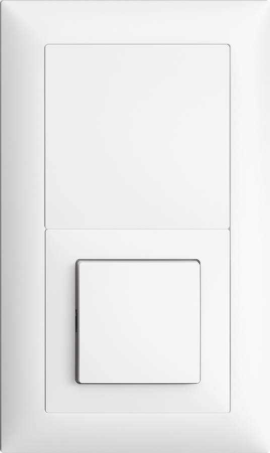 UP-Kombination Edue 2x1, Blindabdeckung + Schalter 3/1 ws