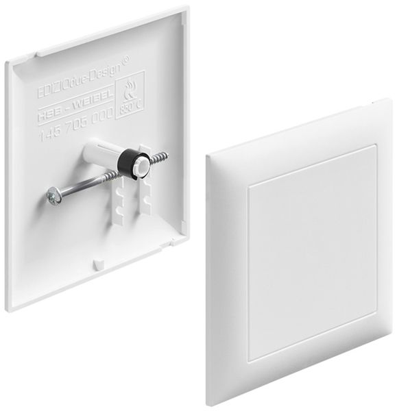 HSB Steckdeckel Mini EDIZIOdue 96×96mm weiss halogenfrei