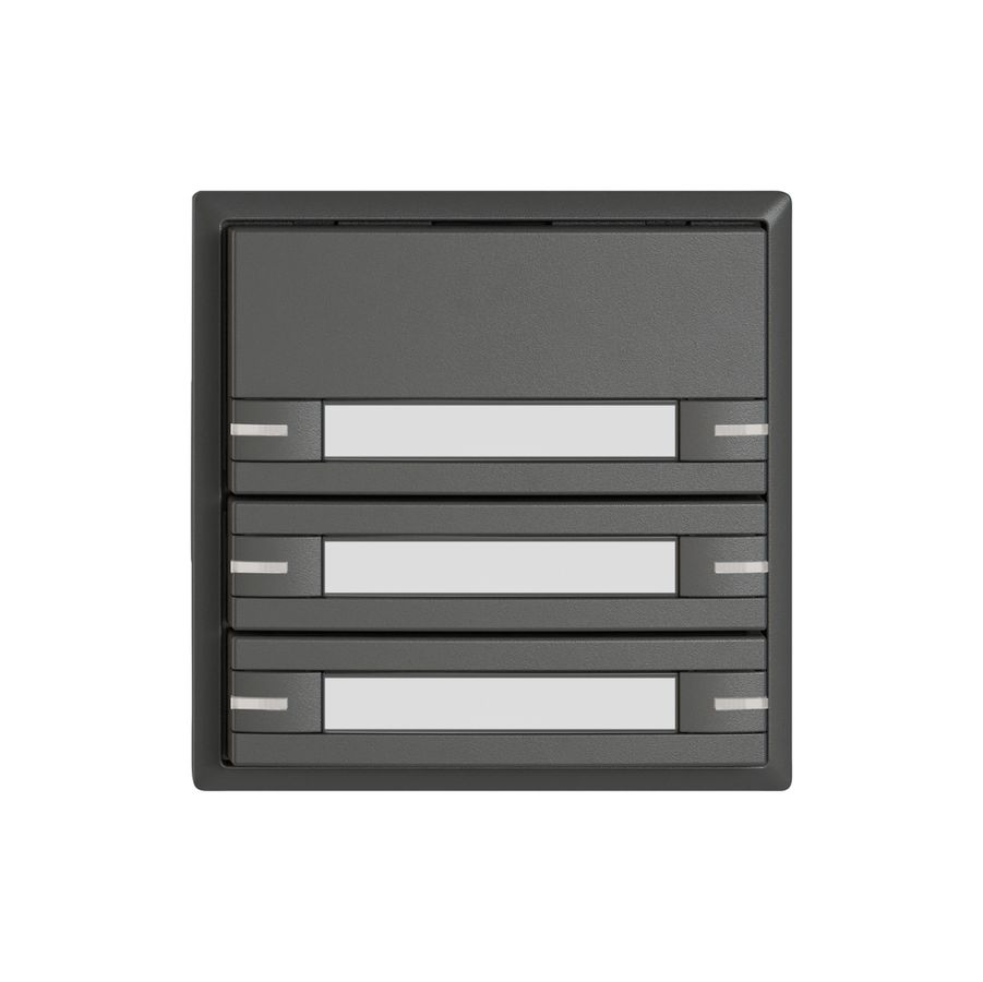 Poussoir KNX RGB EDIZIO.liv SNAPFIX® capteur temp.RGB-LED étiqu.6×com.1T grf