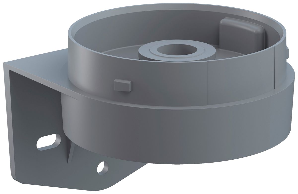 Winkel WERMA Midi WM, für Signalsäule, Kabelverschraubung, grau