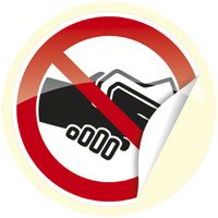 Verbotsschild CIMCO "Hände nicht schütteln" Ø200mm