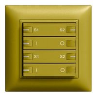 Tasto INC ZEP ON-OFF scena 2c/4t con LED EDIZIOdue olive