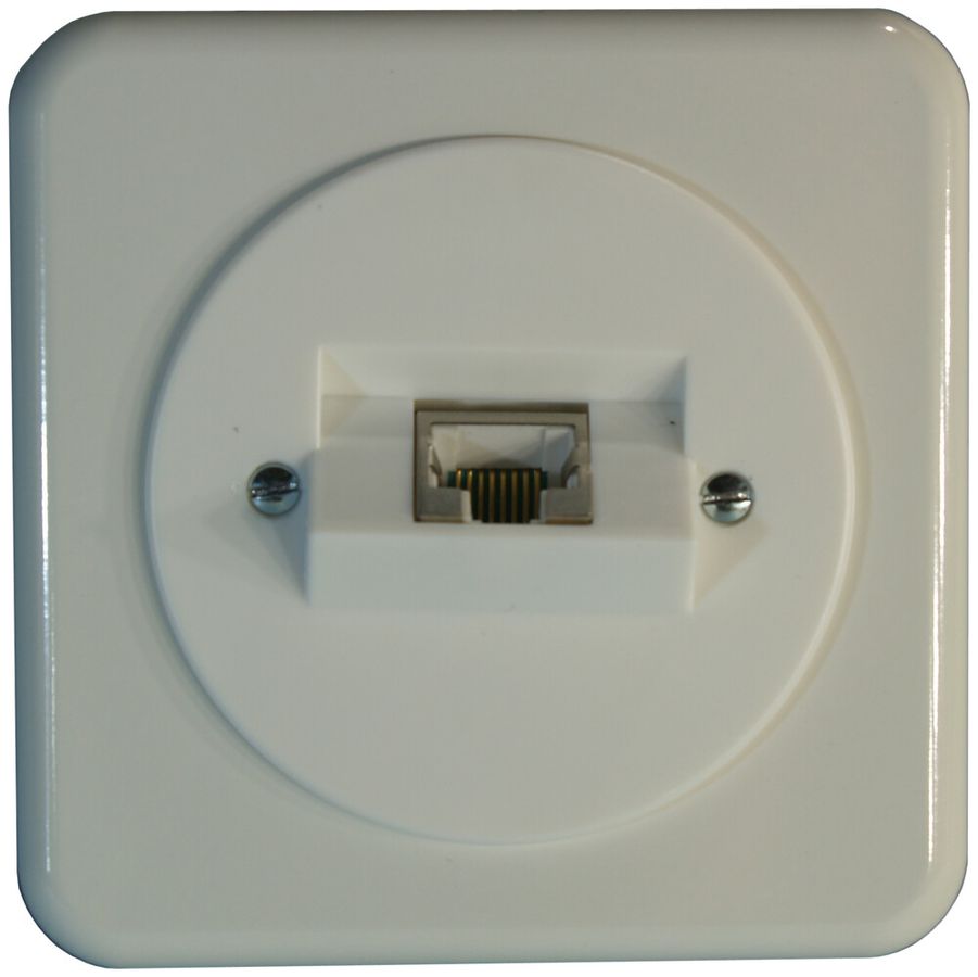 Scatola di raccordo INC st.PMI 1×RJ45 bianco