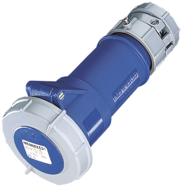 Presa mobile CEE-Powertop 16A 3P 6h 230V blu con premistop.IP67