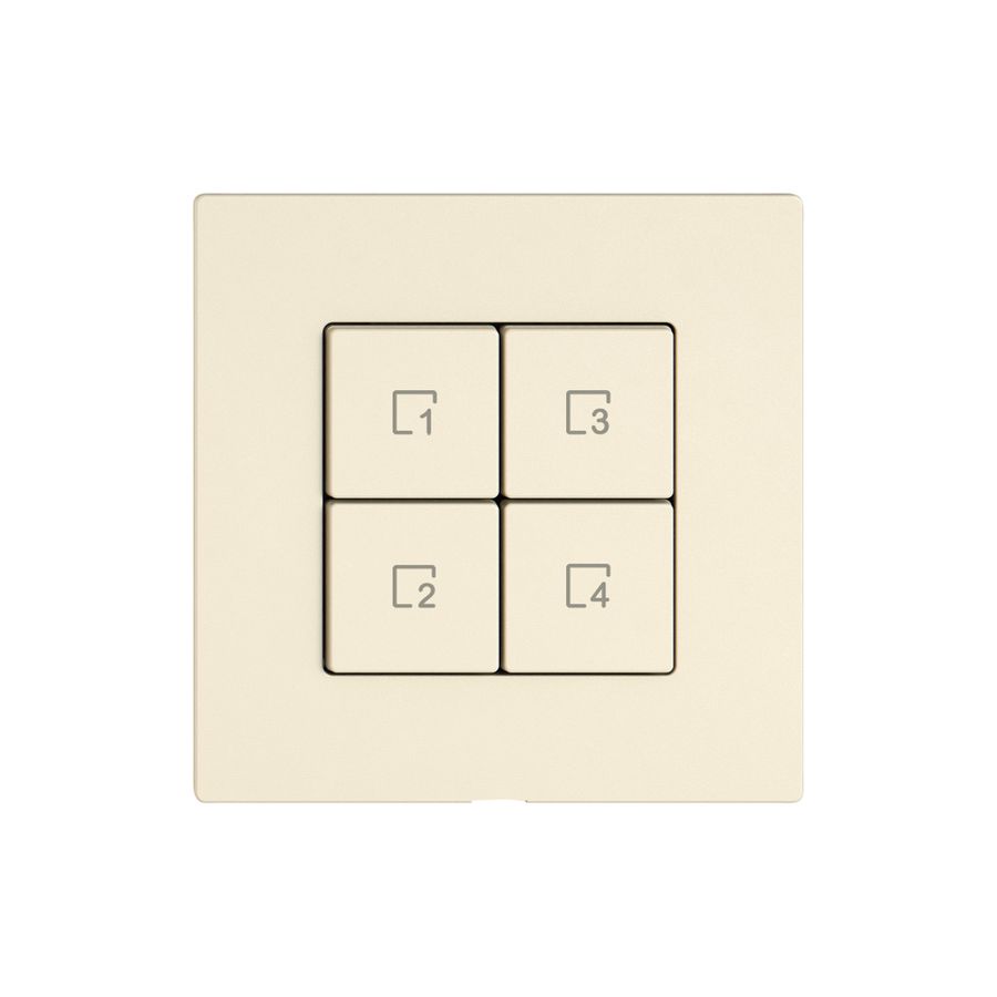 Commande pour poussoir scènes EDIZIO.liv Wiser SNAPFIX® 4 scènes WLAN 4T cr