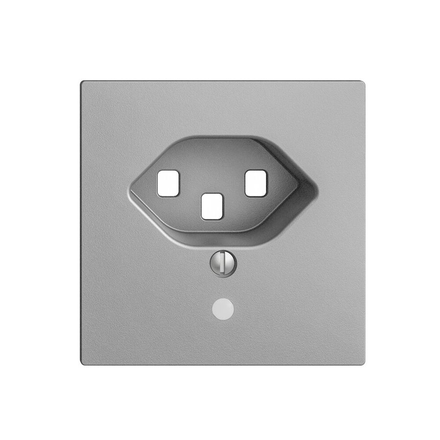 Placca frontale EDIZIOdue T23 silver 60×60mm con lente