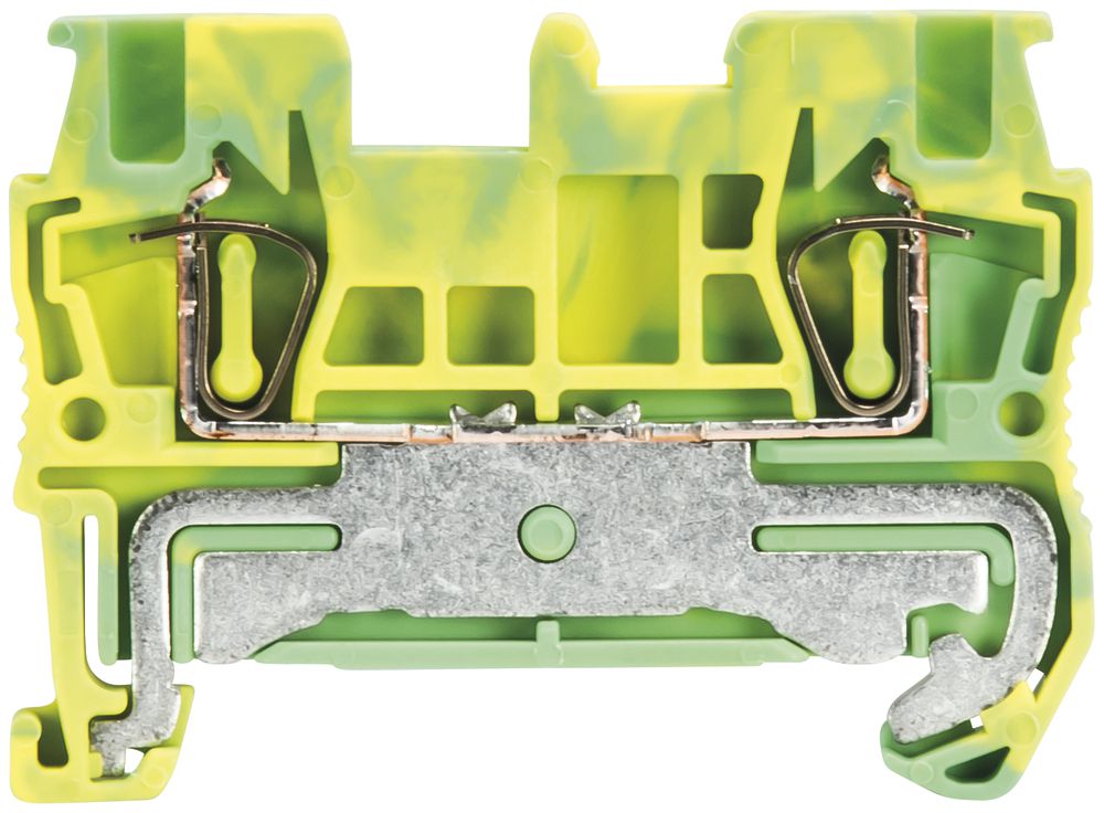 Morsetto di terra componibile WKF 0.08…1.5mm² 2×molla 1 piano guida 35mm ve/gi