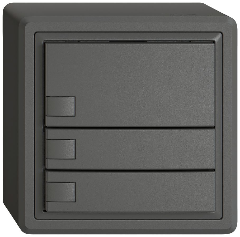 Pulsante universale AP EDIZIO.liv UNI SNAPFIX® s.LED 3× com.1T grs