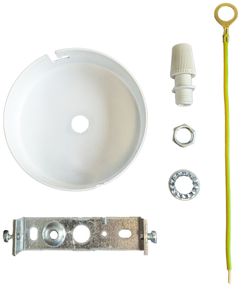 Baldachin Elektrogros Stahl Ø75×24mm weiss