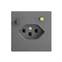 UP-Steckdose EDIZIOdue T23 FI 30mA F, dunkelgrau