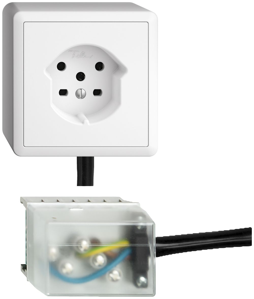 Prise AP EDIZIOdue T15 blanc Snap pour câble plat Powerbus