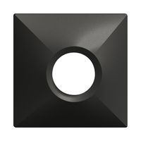 Fronthaube eckig EDIZIOdue schwarz für Bewegungsmelder PIRI 360°