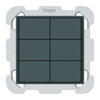 Pulsante KNX INC KAL 6×tasti 6×punti azionamento LED antracite