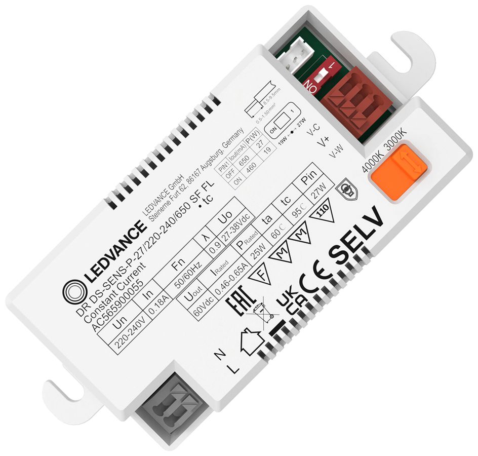 Alimentation LED LEDVANCE SURFACE FLAT 66…90W 60V 300…775mA ON/OFF