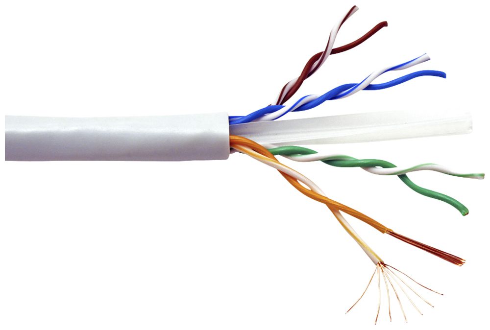 Datenkabel Roline Stranded Kat.5e UTP 4P AWG24 100MHz PVC grau 100m