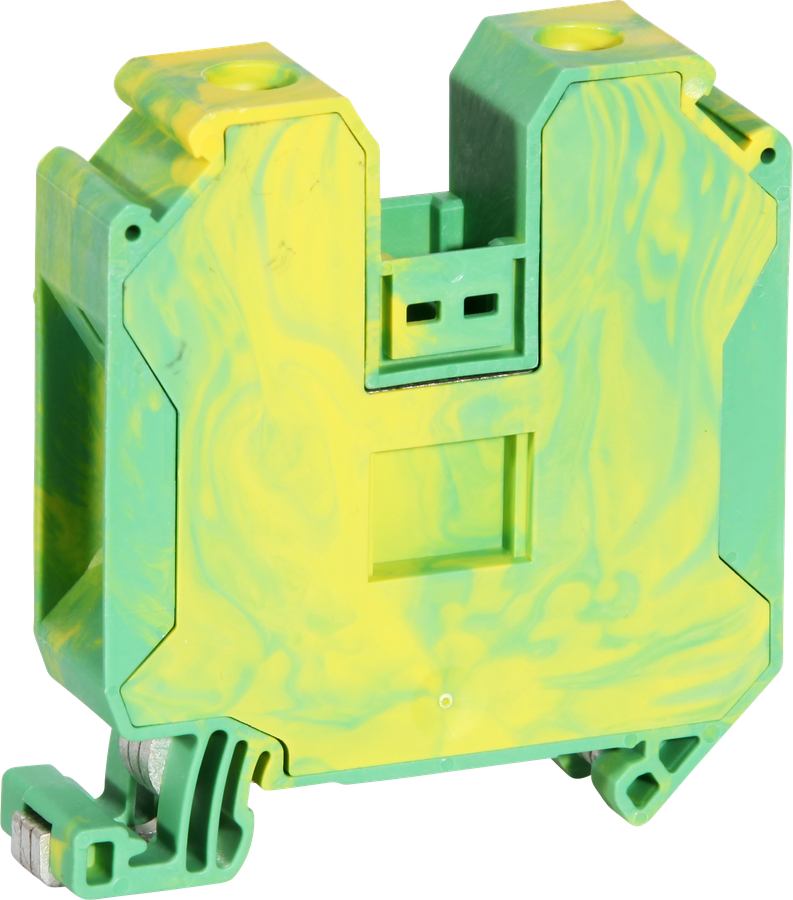 Borne 1.5…35mm² raccordement à vis vert/jaune