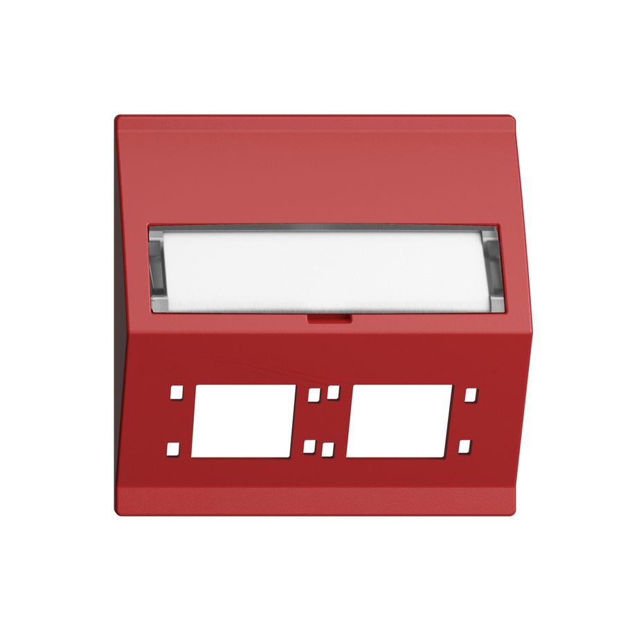 EB-Montageset EDIZIOdue F Schrägauslass 2×R&M Kat.6A/LC spezial, berry