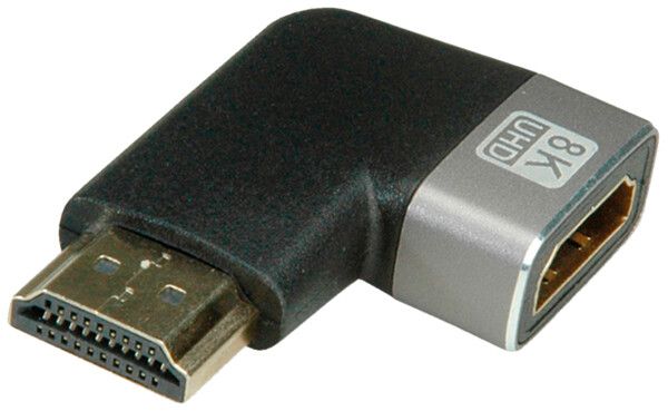 Adattatore ROLINE HDMI→HDMI sp/pr 8K@60Hz UHD-2 90° passivo nero