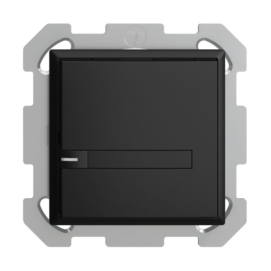 UP-KNX-Taster RGB EDUE, 250mW, m.RGB-LED, m.Papier., 1×Taste, 1×Tastenb., sz