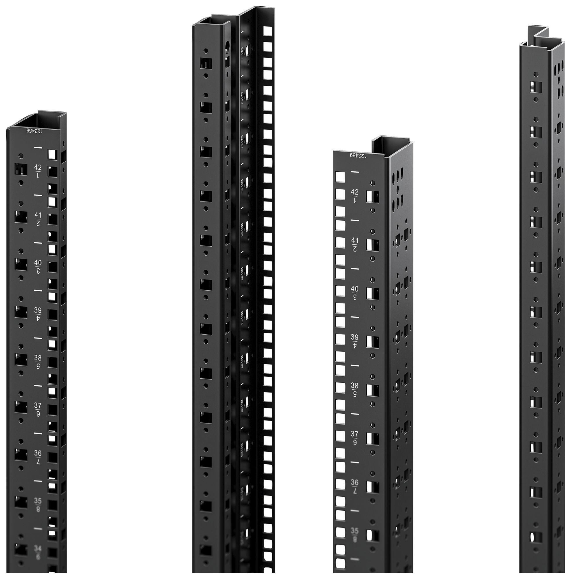 Guida profilata Rittal VX 5302.152 1689.1mm profilo 19" nero 2pz