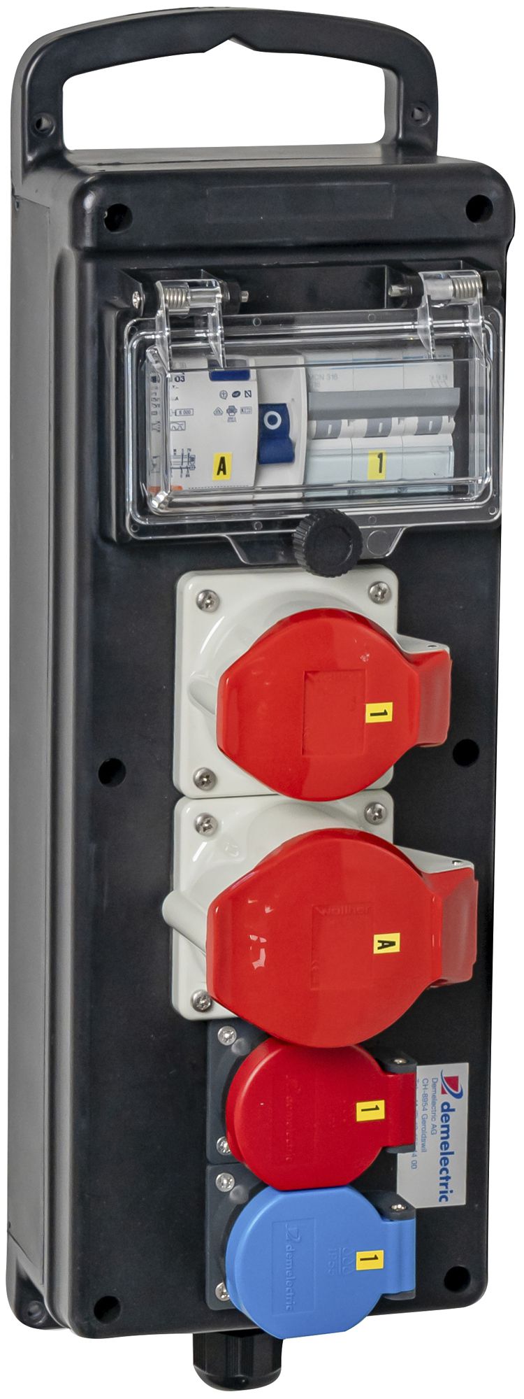 Stromverteiler DEM DB24677 32A 1×LS 1×FI 1×T23 1×T25 1×16A 1×32A