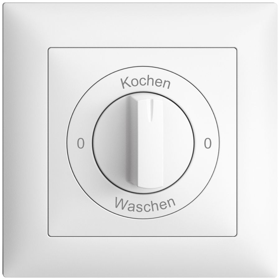 Frontset 0-Kochen-0-Waschen EDIZIOdue 88×88mm weiss