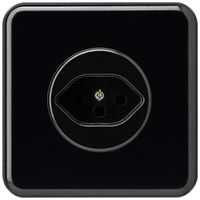 UP-Steckdose basico Typ 13 schwarz ohne Kinderschutz