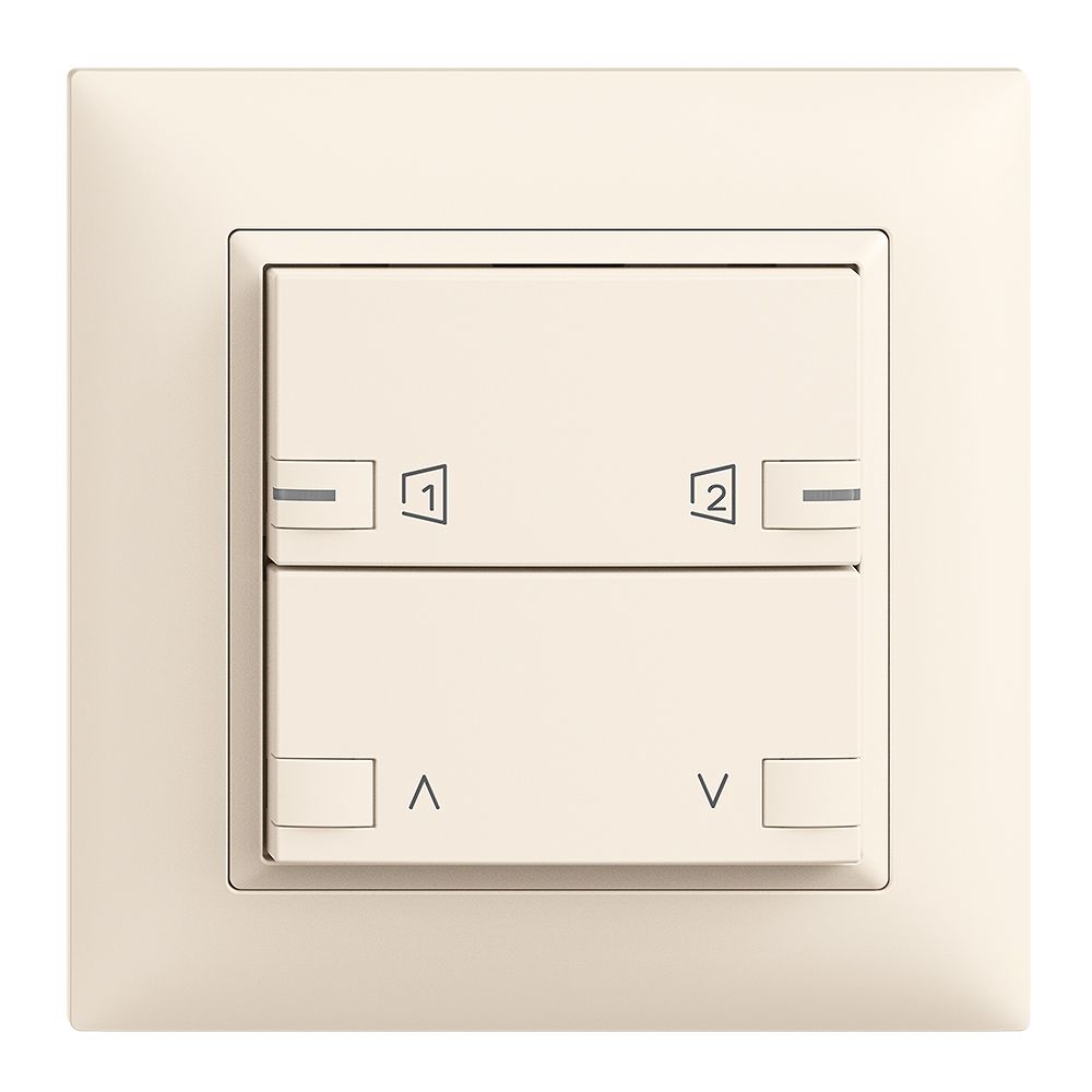 UP-Frontset EDIZIOdue zeptrionAIR Motor 1K S1/S2 mit LED crema