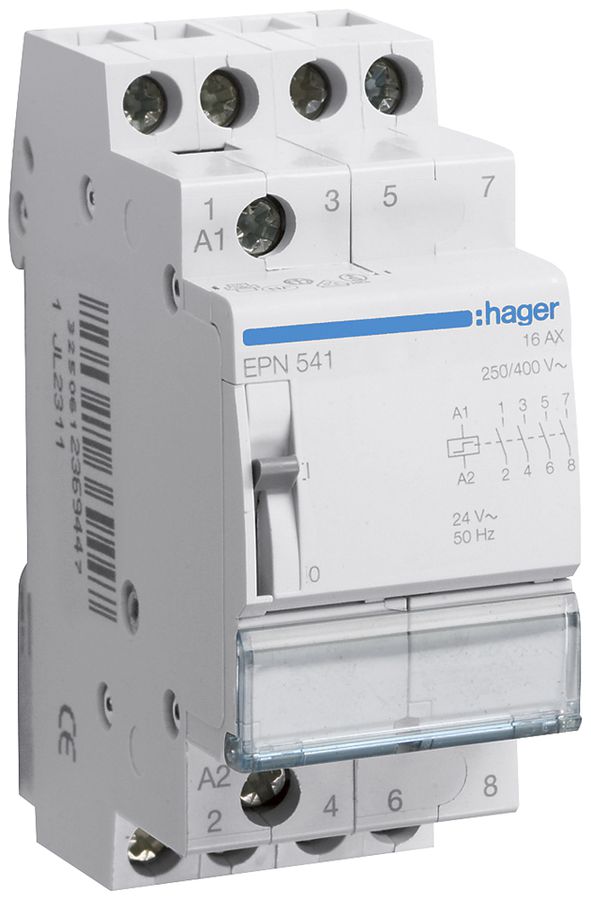 REG-Schrittschalter Hager 2TE 24VAC 12VDC 0 Öffner 4 Schliesser 0 Wechsler