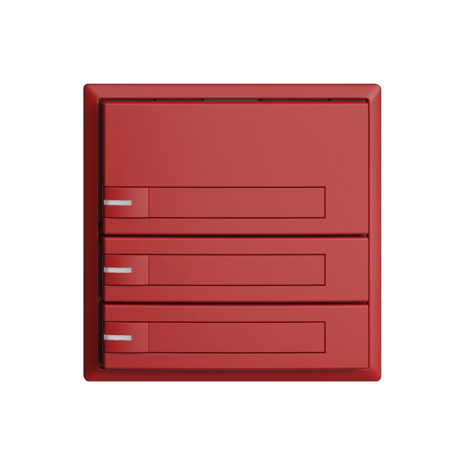 Poussoir KNX RGB EDUE, 250mW, a.LED RGB, a.papier, 3×poussoir, 1×touche, ber