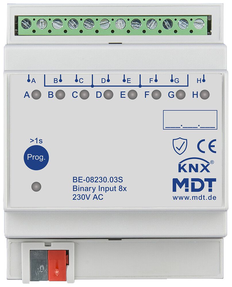 REG-Binäreingang KNX MDT BE-08230.03S 8×Eing IN:230VAC 4TE