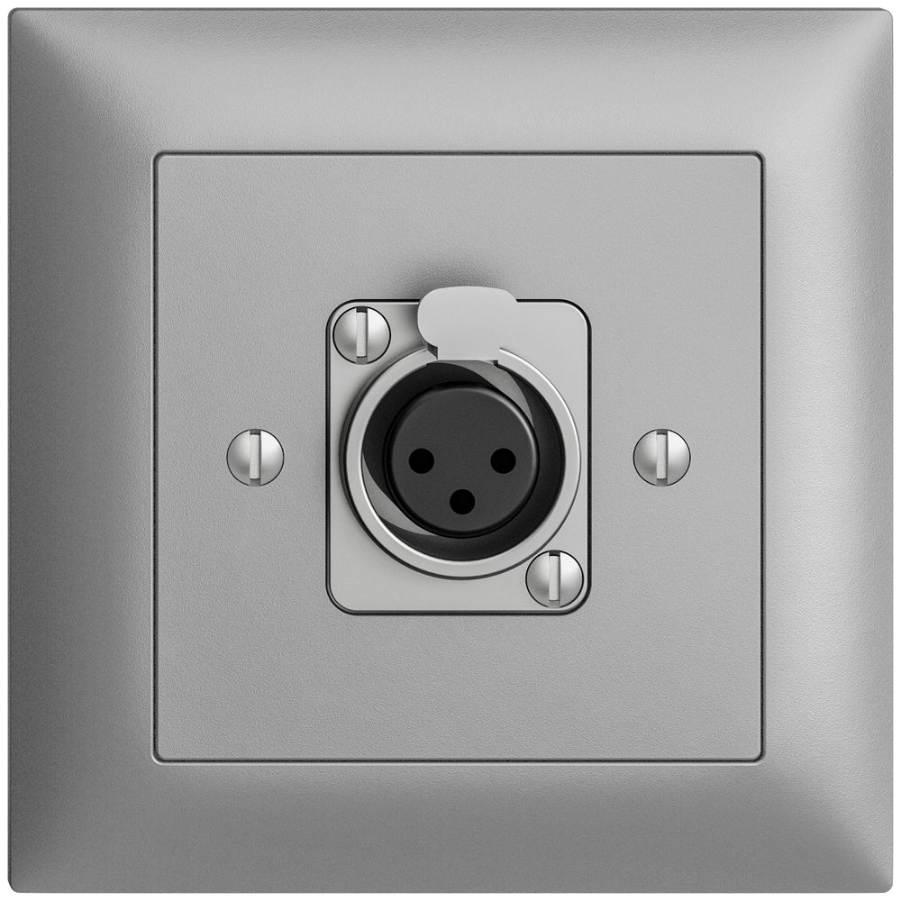 Kit de montage ENC EDIZIOdue XLR 3L P silver