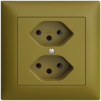UP-Steckdose EDIZIOdue 2×T13 olive