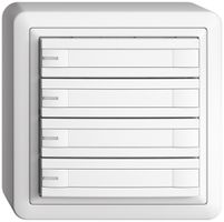 AP-Taster KNX 4-fach EDIZIOdue weiss RGB mit LED mit Papiereinlage