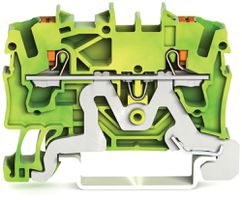 Schutzleiterklemme WAGO TOPJOB-S 2.5mm² 2L grün/gelb Serie 2202