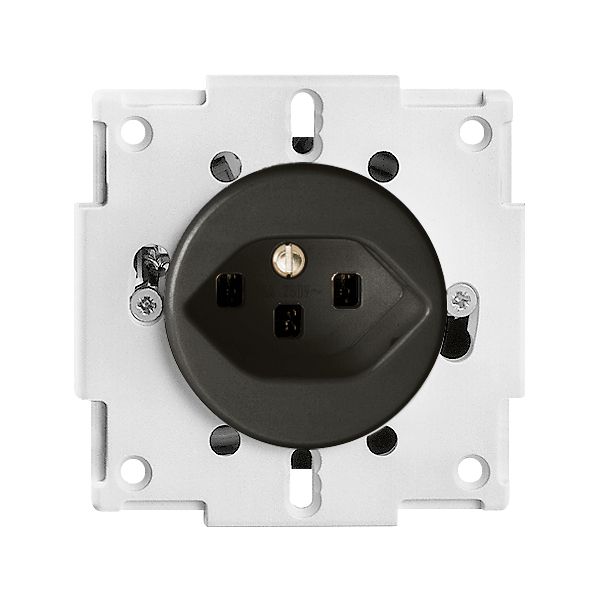 EB-Steckdose FH T23 16A schwarz, mit Steckklemmen