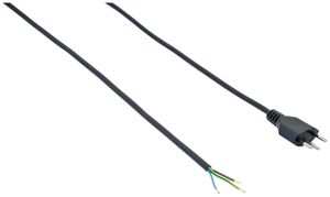 Apparatekabel Tdlr 3×0.75mm² 2m schwarz Stecker T12