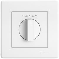 UP-Schwenktaster EDIZIO.liv SNAPFIX® 1->0<-2/1P mit Drehgriff ws