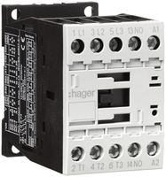 Leistungsschütz Hager 3P+1 Schliesser 12A bei AC-3 Spulenspannung 24VAC